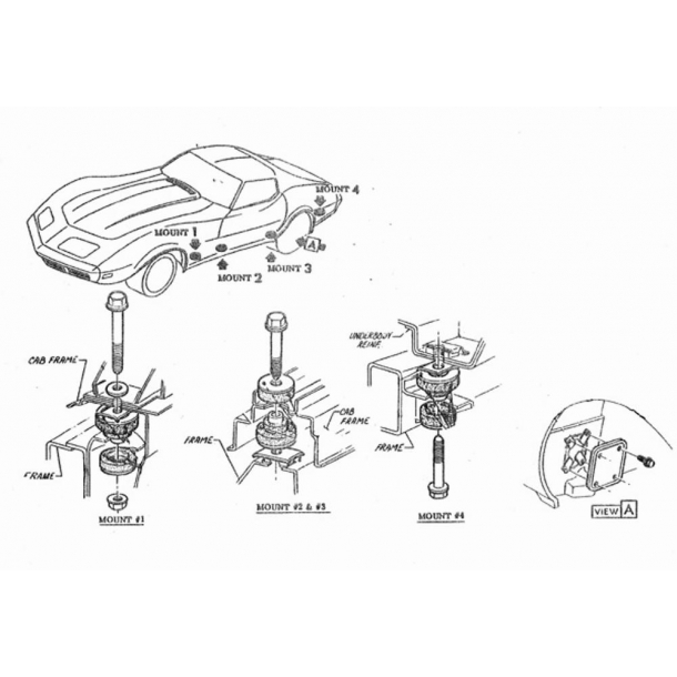 Body Mount Kit 1973-1982 Corvette