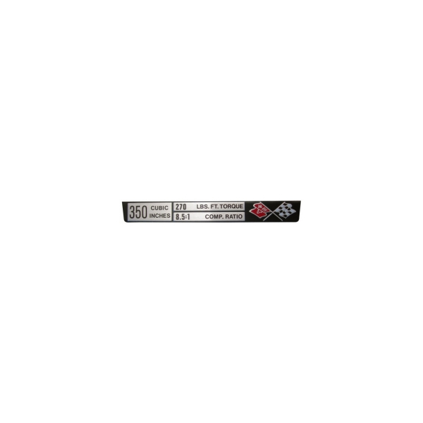 Specifikations plade konsol 350ci/8.5:1 1973-74