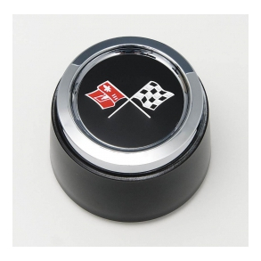 Corvette Black Wheel Center Cap 1973-79