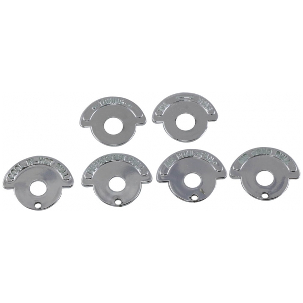 Corvette Dash Knob Indicator Bezels  W/AC 1965-67