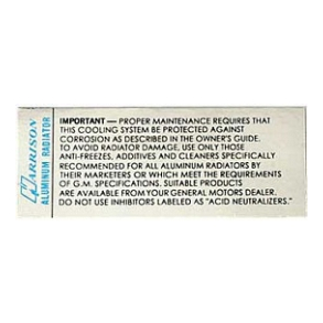 Klistermrke til A/C kler Harrison, Aluminum, 