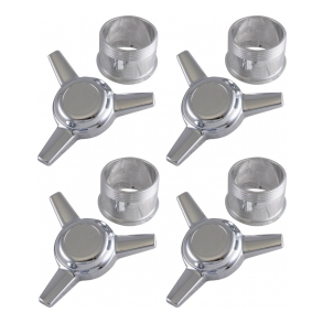 Corvette Wheel Straight Fin Spinner Kit, 1976-1982