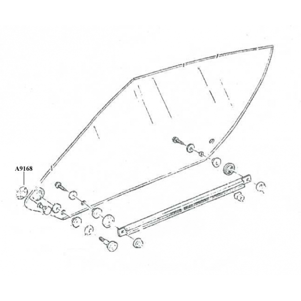Corvette Window Rear Slide Roller E-30696 Corvett