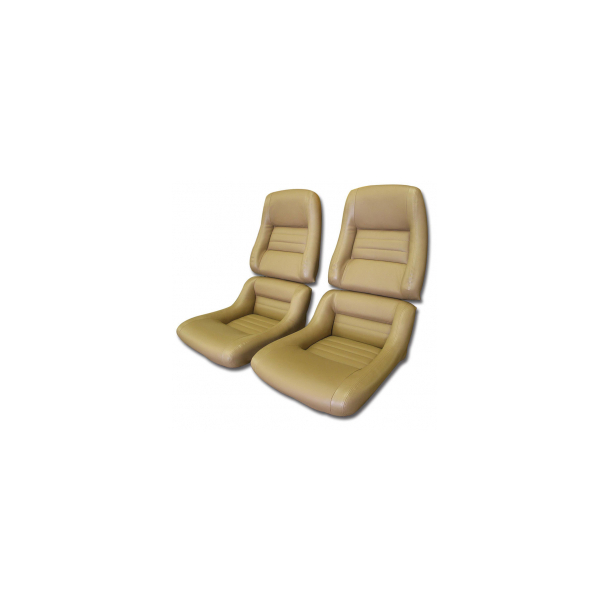 Corvette Seat Covers Leather like With 2" Bolster 1979-1982
