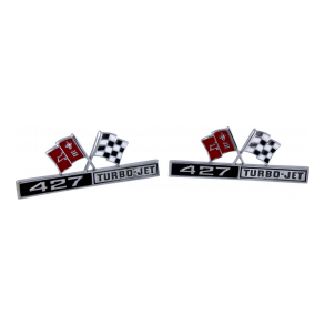 Side Fender Emblems, 427ci Corvette 1966 C2 