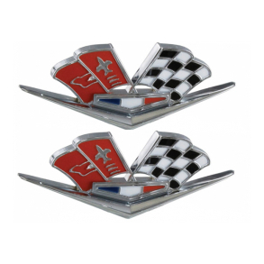 Corvette Side Fender Emblems, 1963L-1966