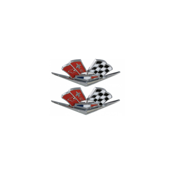 Corvette Side Fender Emblems, 1963L-1966