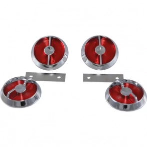  Corvette Door Lock Knob Set With Reflectors 1963-1964