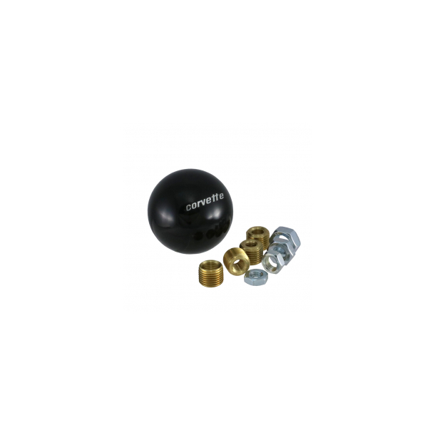 Corvette Shift Knob Black Billard With "Corvette" Script C3 Logo