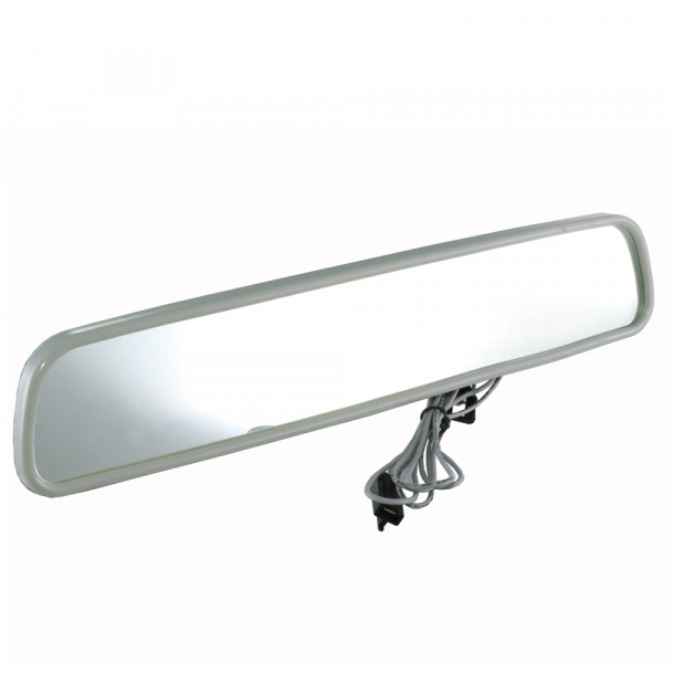Corvette 12" Inside Rear View Mirror with Map Light, Silver 63-82