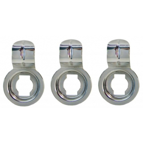 Corvette Rear Compartment Lift Tabs Polished Stainless Steel 1968-79