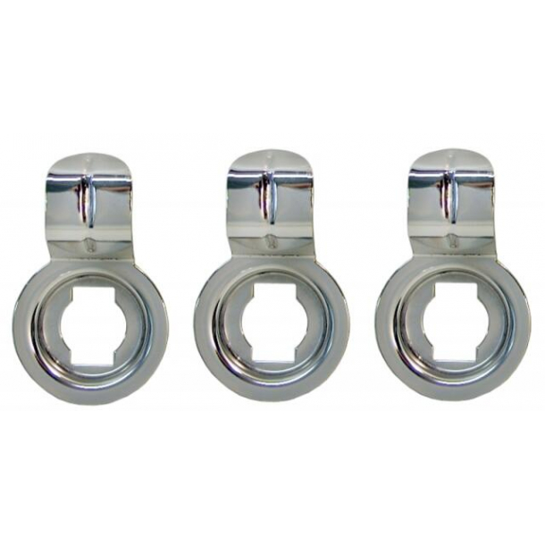 Corvette Rear Compartment Lift Tabs Polished Stainless Steel 1968-79