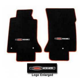 Corvette Floor Mats, Black/Neon Binding, Z06 01-04