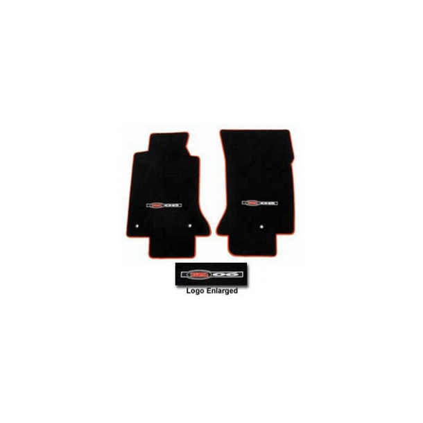 Corvette Floor Mats, Black/Neon Binding, Z06 01-04