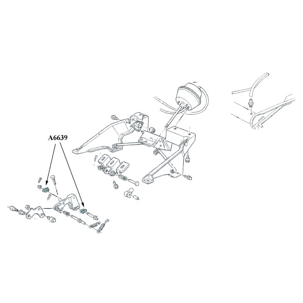 Corvette Insert H/L Act. Rr.Pin 1968-82