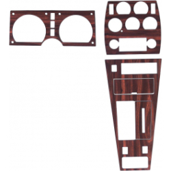 Corvette Center Dash &amp; Console Kit No-Mar Wood-Like Rosewood 1968-1982 