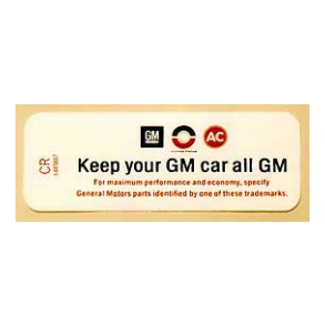 Klistermrke til luftfilter ''Keep Your Car'' 1971