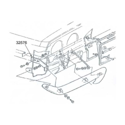 Corvette Outer Bumper Bracket, Left Rear, 1968-73
