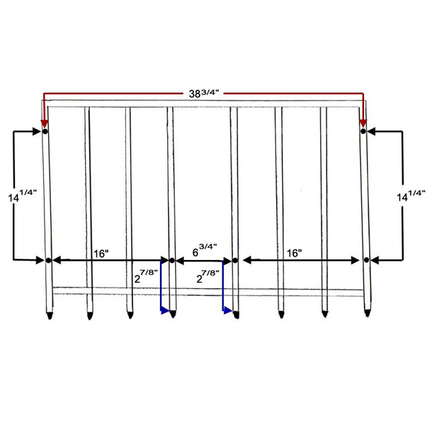 Luggage Rack, 6-Hole, Stainless Steel, 1968-75 