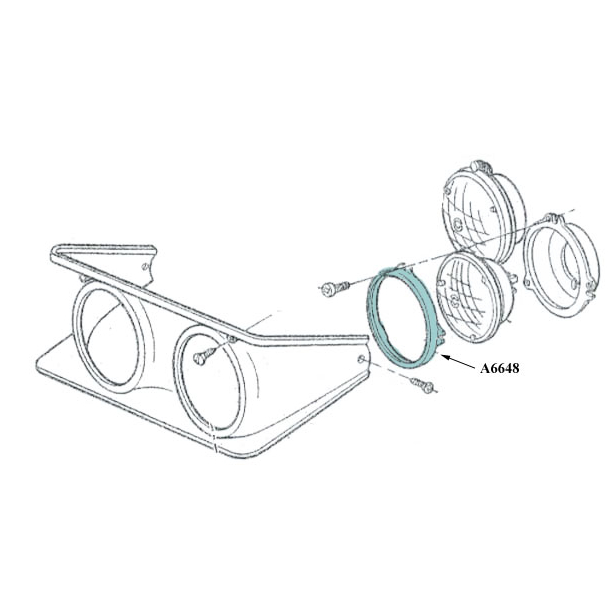 Headligt Retaining Ring 1963-1982 Corvette