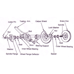 Trailing arm Pivot bolt Kit 1963-1982 Corvette