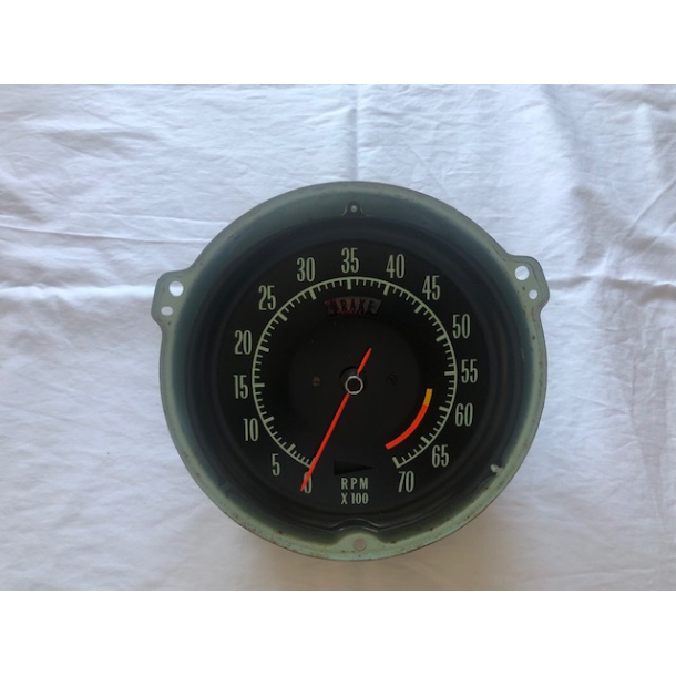 Brugt Orginalt Corvette omdrejningstller 6000 omd. 1969-1970