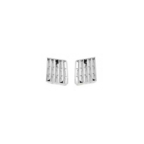 Corvette Side Fender Louvers, Chrome, 1980-1982 