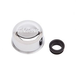 Valve Cover Breather, Push-In, Round, Steel, Chrom