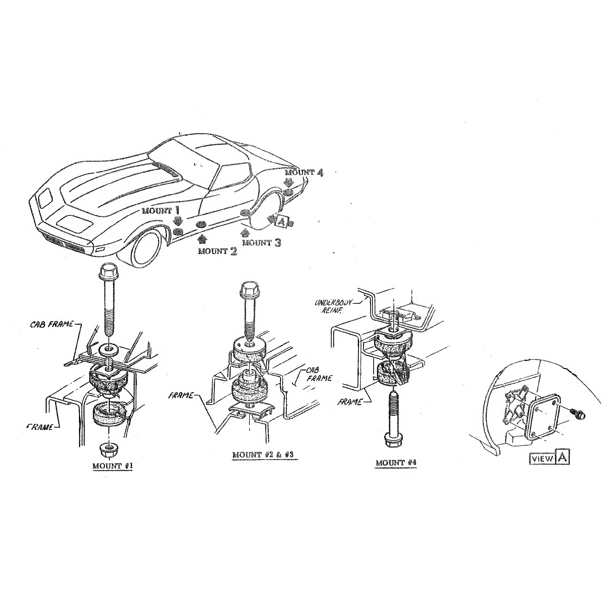 Body Mount Access Plate, 1963-1982 Corvette