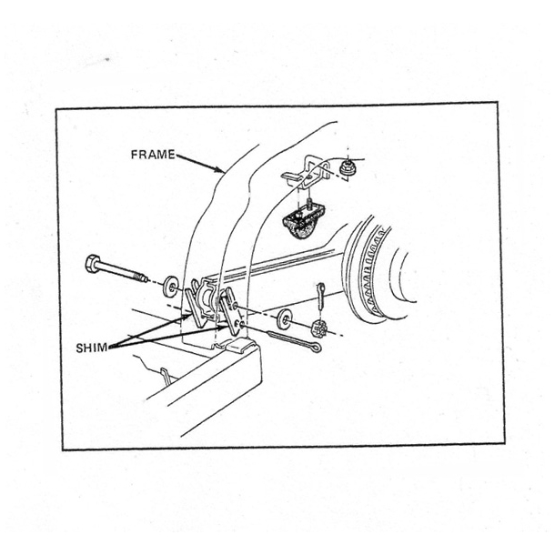 Corvette Rear wheel alignment shim Set 196382 HJULOPHÆNG, SPINDLER