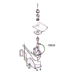 Corvette Antenna Cable, With Serrated Nut, 56-66