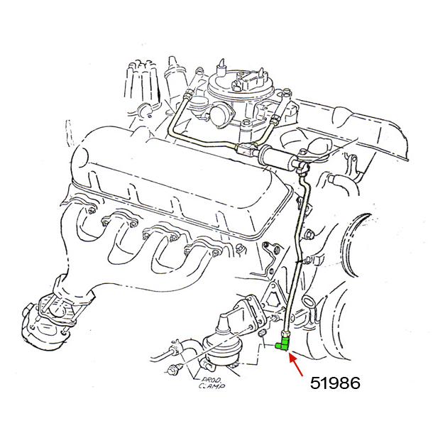 Corvette Fuel Pump Fitting, 90  1963-66 1970-81