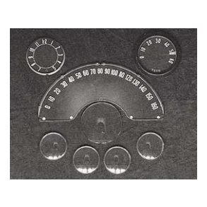 Corvette Instrument afdknings glas 1958