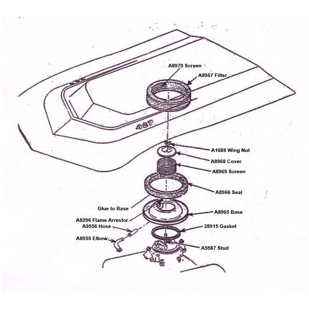 Corvette Air Cleaner Stud 1964-74 