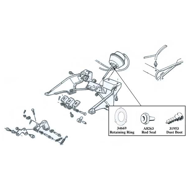 Headlight Actuator Rod Seal 1968-1982 Corvette