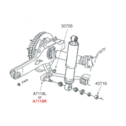 Rear Shock Absorber Mount Right 1963-1982 Corvette