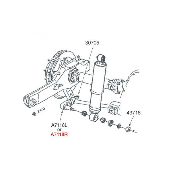 Rear Shock Absorber Mount Right 1963-1982 Corvette