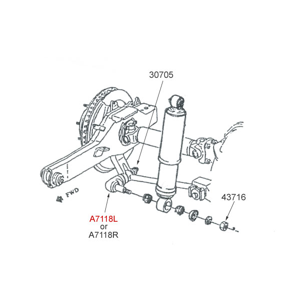 Rear Shock Absorber Mount Left 1963-1982 Corvette