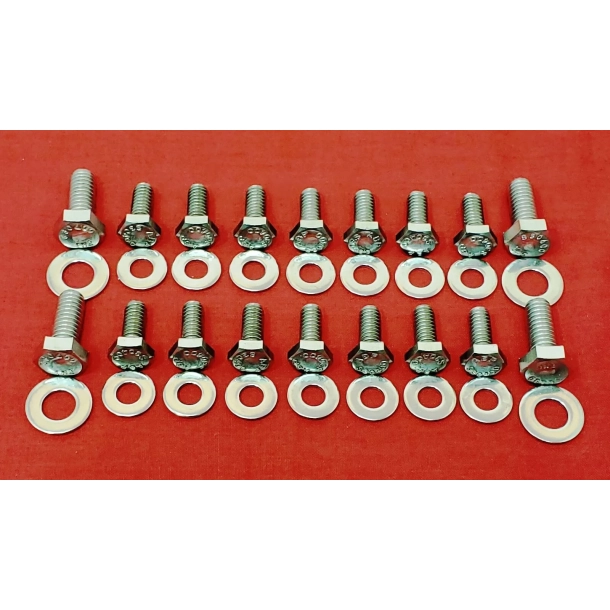 Boltst rustfri til bundkar Chevrolet S/B /Olds (RPC R0006) OIL PAN BOLTS KIT STAINLESS STEEL 