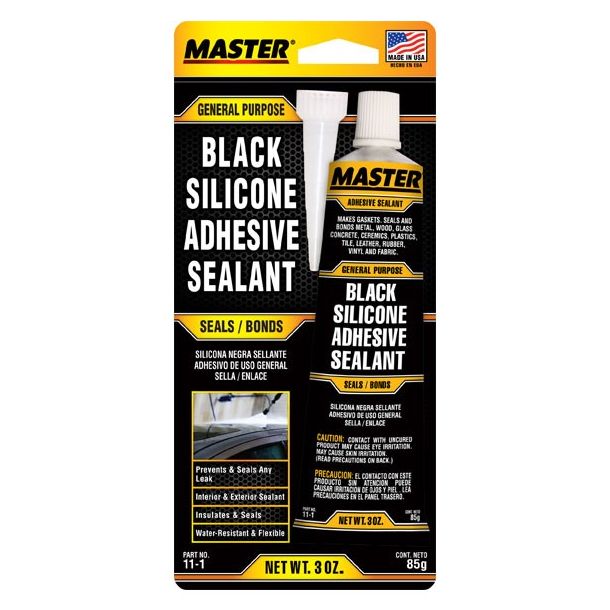 Flydende pakning, tube sort silicone pakning, tler meget hj varme (Master 15BP - 11-1)