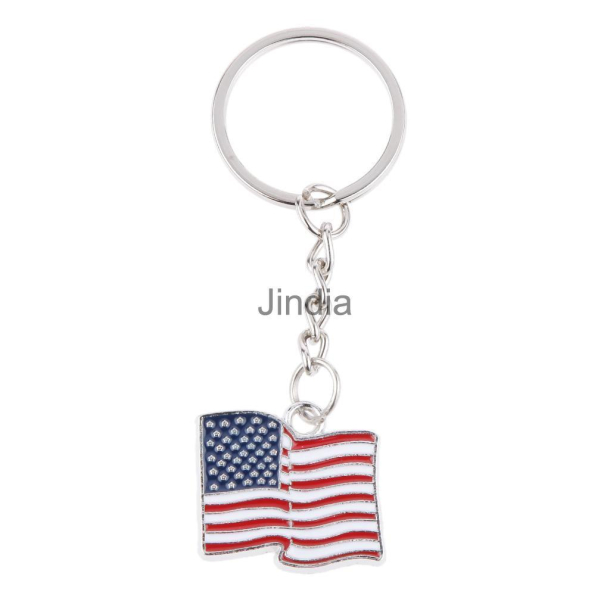 Nglering med det Amerikanske Flag (Keyring Logo) 