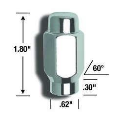 Corvette Hjul mtrik til aluflge 7/16- 20 med bryst